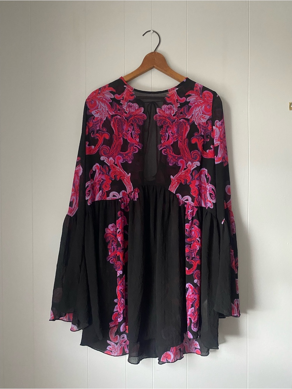 Free People Intimately Symphony Slip Dress-Magenta Floral